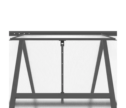 Siltumnīca Ar Pamatnes Rāmi, Antracītpelēks, 445X169X195 Cm Vidaxl