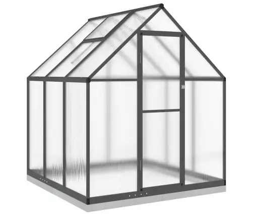 Siltumnīca Ar Pamatnes Rāmi, Antracītpelēks, 169X169X202 Cm Vidaxl