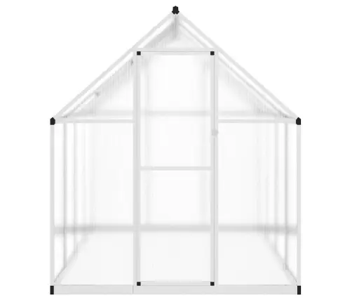 Siltumnīca Ar Pamatnes Rāmi, Sudraba, 224X169X195 Cm, Alumīnijs Vidaxl