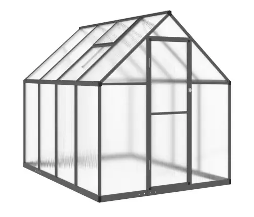 Siltumnīca Ar Pamatnes Rāmi, Antracītpelēks, 224X169X195 Cm Vidaxl