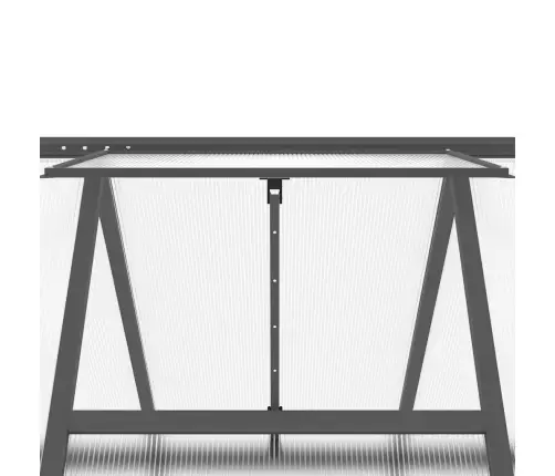 Siltumnīca Ar Pamatnes Rāmi, Antracītpelēks, 224X169X195 Cm Vidaxl