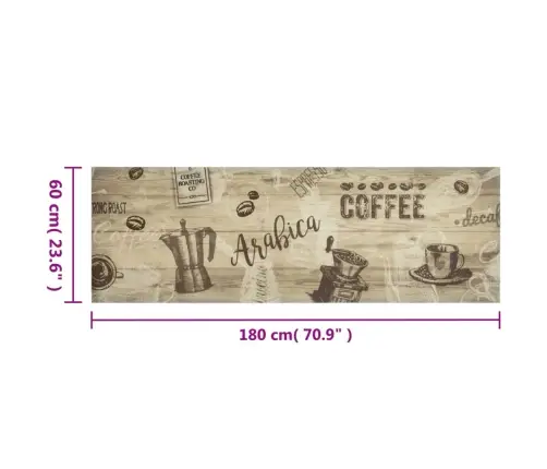 Köögivaip, Pestav, Coffee, Pruun, 60 X 180 cm Samet