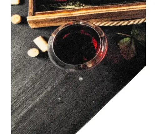 Virtuvės Kilimėlis, 60X180cm Aksomas, Plaunamas, Vyno Butelys