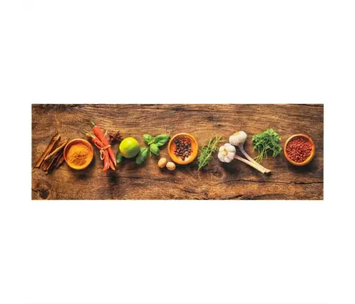 Virtuvės Kilimėlis, 60X180cm Aksomas, Plaunamas, Prieskoniai Virtuvės Kilimėlis, 60X180cm Aksomas, Plaunamas, Prieskoniai