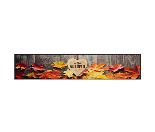 Virtuvės Kilimėlis, 60X300 cm Aksomas, Plaunamas, Ruduo