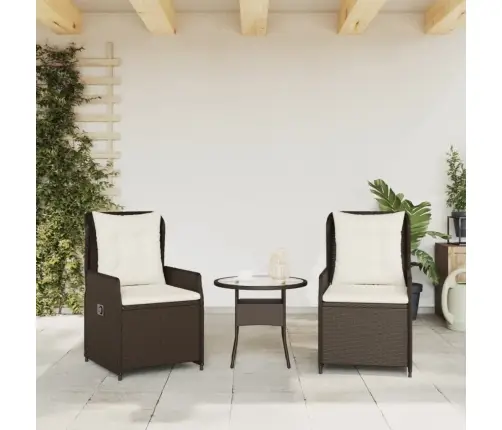 Atgāžami Dārza Krēsli, 2 Gab., Brūna Pe Rotangpalma Vidaxl