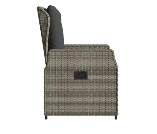 Atgāžami Dārza Krēsli, 2 Gab., Pelēka Pe Rotangpalma Vidaxl