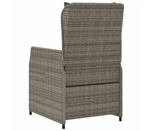 Atgāžami Dārza Krēsli, 2 Gab., Pelēka Pe Rotangpalma Vidaxl