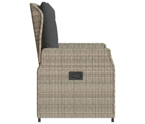 Atgāžami Dārza Krēsli, 2 Gab., Gaiši Pelēka Pe Rotangpalma Vidaxl