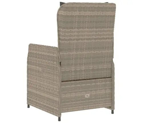 Atgāžami Dārza Krēsli, 2 Gab., Gaiši Pelēka Pe Rotangpalma Vidaxl