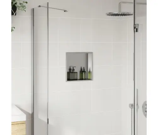 Dušas Plaukts, Matēti Sudraba, 32X32X9 Cm, Nerūsējošais Tērauds Vidaxl