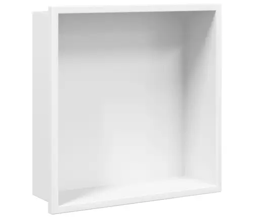 Dušas Plaukts, Matēti Balts, 32X32X9 Cm, Nerūsējošais Tērauds Vidaxl