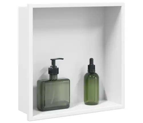 Dušas Plaukts, Matēti Balts, 32X32X9 Cm, Nerūsējošais Tērauds Vidaxl