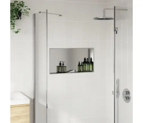 Nišinė Dušo Lentyna, Sidabrinė, 62X32X9cm Nerūdijantis Plienas