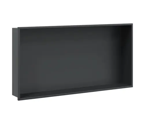 Nišinė Dušo Lentyna, Matinės Juodos Spalvos, 62X32X9cm Plienas