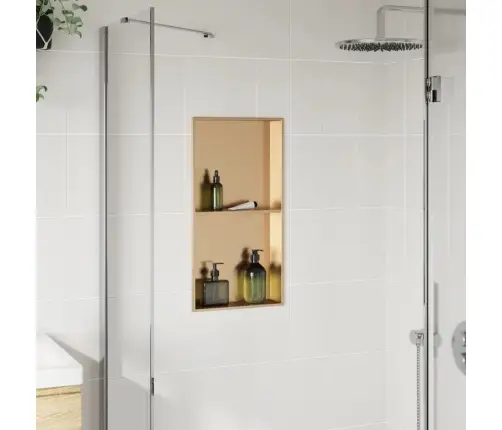 Nišinė Dušo Lentyna, Auksinė, 32X62X9cm Nerūdijantis Plienas