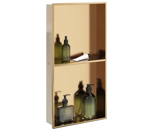 Nišinė Dušo Lentyna, Auksinė, 32X62X9cm Nerūdijantis Plienas