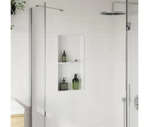 Dušas Plaukts, Matēti Balts, 32X62X9 Cm, Nerūsējošais Tērauds Vidaxl