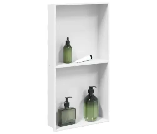 Dušas Plaukts, Matēti Balts, 32X62X9 Cm, Nerūsējošais Tērauds Vidaxl