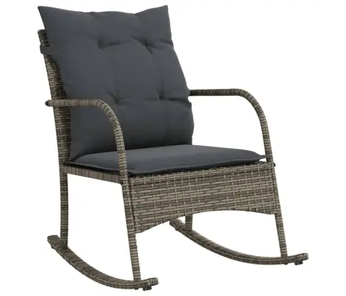 Supama Sodo Kėdė Su Pagalvėlėmis, Pilkos Spalvos, Poliratanas