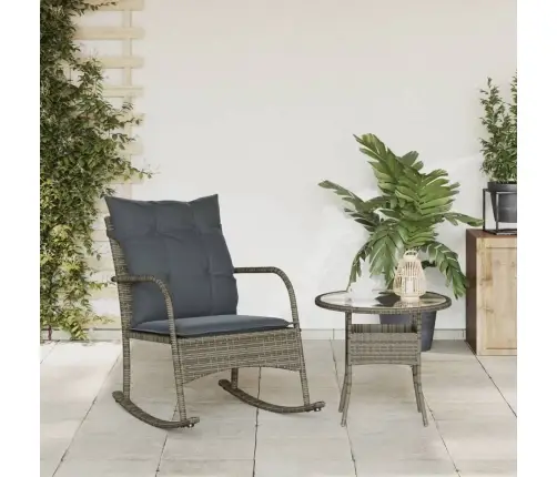 Supama Sodo Kėdė Su Pagalvėlėmis, Pilkos Spalvos, Poliratanas