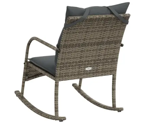 Supama Sodo Kėdė Su Pagalvėlėmis, Pilkos Spalvos, Poliratanas