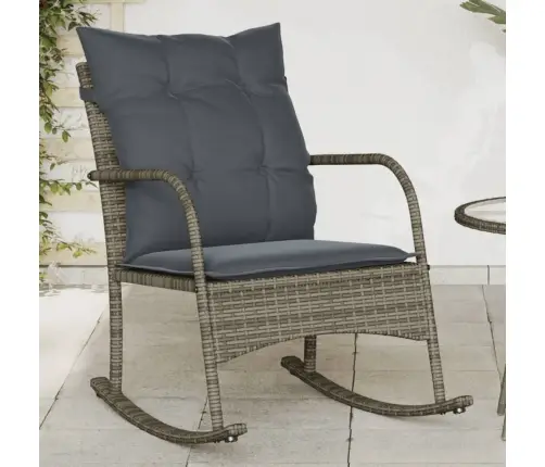 Supama Sodo Kėdė Su Pagalvėlėmis, Pilkos Spalvos, Poliratanas