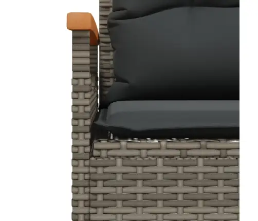 4-Daļīgs Dārza Dīvāna Komplekts Ar Matračiem, Pelēks Pe Pinums Vidaxl