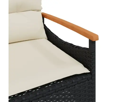 3-Daļīgs Dārza Dīvānu Komplekts Ar Matračiem, Pe Rotangpalma Vidaxl