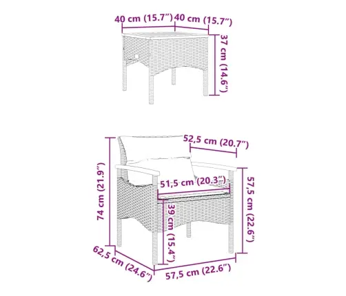 Sofos Komplektas Su Pagalvėlėmis, 3 Dalių, Smėlio, Poliratanas