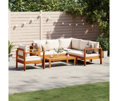 5-Daļīgs Dārza Atpūtas Mēbeļu Komplekts Ar Matračiem, Akācija Vidaxl