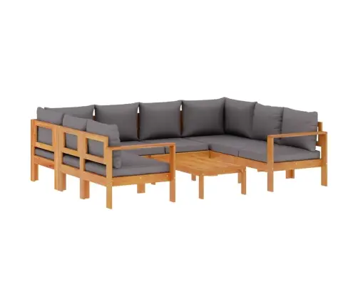 6-Daļīgs Dārza Atpūtas Mēbeļu Komplekts Ar Matračiem, Akācija Vidaxl