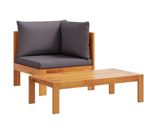 4-Daļīgs Dārza Atpūtas Mēbeļu Komplekts Ar Matračiem, Akācija Vidaxl