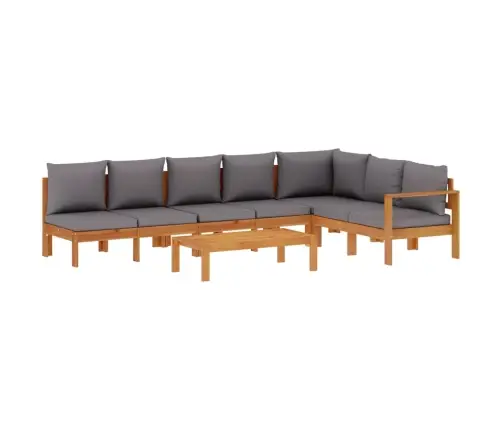 5-Daļīgs Dārza Atpūtas Mēbeļu Komplekts Ar Matračiem, Akācija Vidaxl