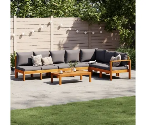 5-Daļīgs Dārza Atpūtas Mēbeļu Komplekts Ar Matračiem, Akācija Vidaxl