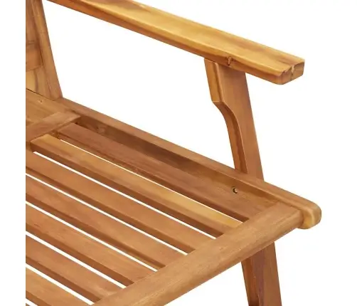 Dārza Krēsli Ar Galdu 3 Gabali No Cieta Akācijas Koka Vidaxl