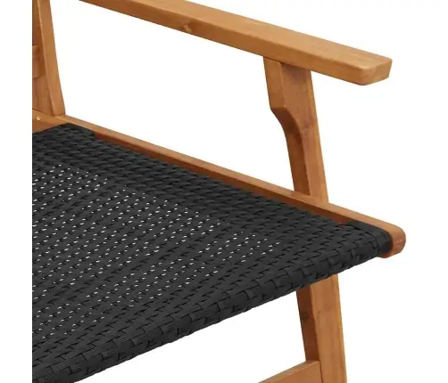 Āra Krēslu Un Galda Komplekts - 3 Gabali Melnā Akācijas Kokā Vidaxl