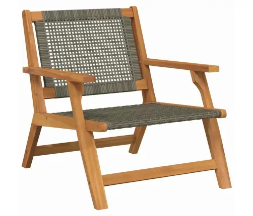 Sodo Kėdės Su Stalu 3 Pcs Pilka 45 X 45 X 40 Cm