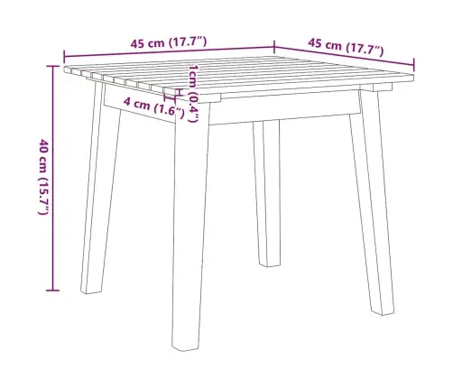 Sodo Kėdės Su Stalu 3 Pcs Juoda 45 X 45 X 40 Cm