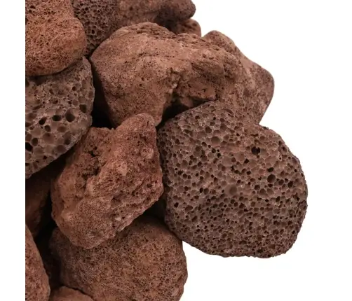 Vulkāniskie Ieži, 25 Kg, Sarkani, 5-8 Cm Vidaxl