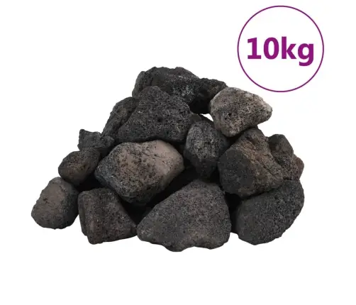 Vulkaanilised Kivimid 10 Kg, Must, 5-8 Cm