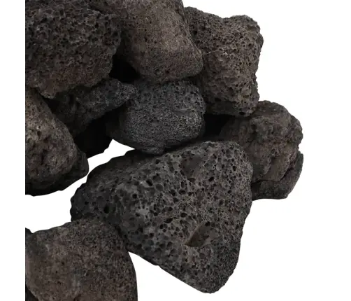 Vulkāniskie Ieži, 25 Kg, Melni, 5-8 Cm Vidaxl