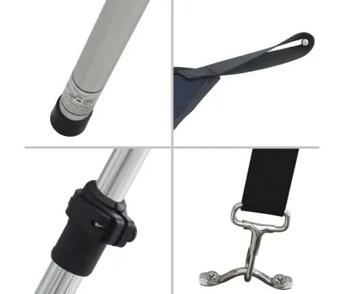 Laivas Nojume, T-Veida, Zila, 170X170X(113-182,5) Cm Vidaxl