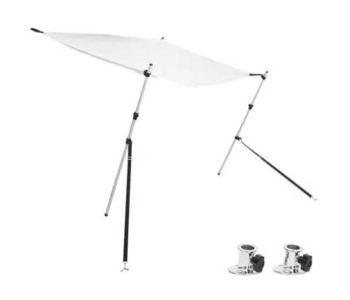 Laivas Nojume, T-Veida, Balta, 174X205X(115-194) Cm Vidaxl