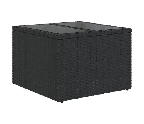 8-Daļīgs Dārza Dīvāna Komplekts, Matrači, Melna Pe Rotangpalma Vidaxl