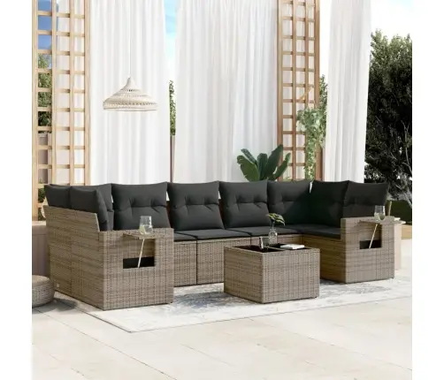 8-Osaline Aiadiivani Komplekt Patjadega, Hall, Polürotang