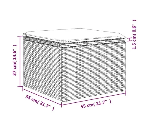 5-Daļīgs Dārza Dīvānu Komplekts, Matrači, Brūna Pe Rotangpalma Vidaxl