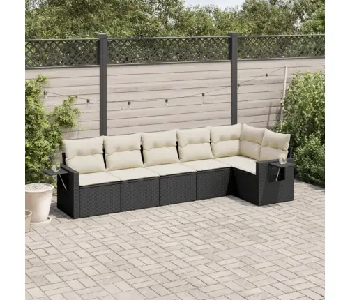 6-Osaline Aiadiivani Komplekt Patjadega, Must, Polürotang