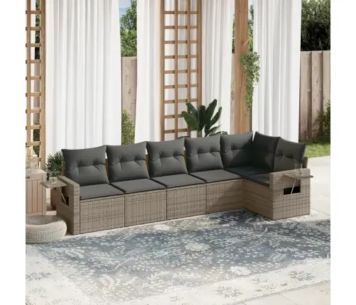 6-Osaline Aiadiivani Komplekt Patjadega, Hall, Polürotang