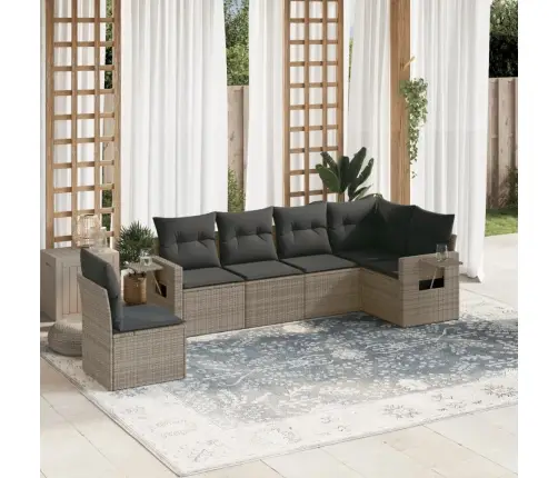 6-Osaline Aiadiivani Komplekt Patjadega, Hall, Polürotang